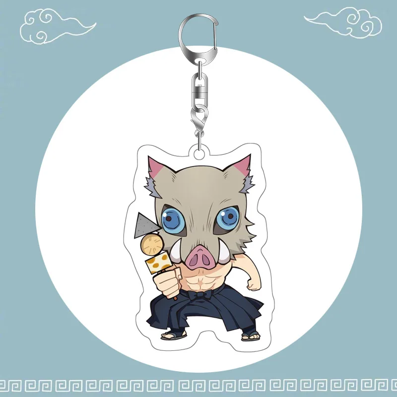 

Demon Slayer Anime Acrylic Key Chains Peripheral Pendant Cartoon Keychain Animation Support On Behalf Custom Keyring