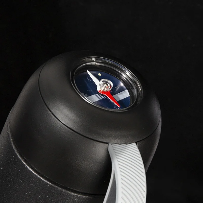 Походный термос стакан с компасом вакуумная теплоизолированная колба 18/8