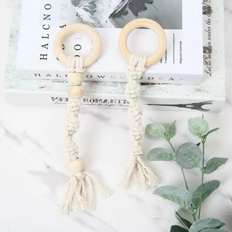 Детское кольцо для прорезывания зубов в стиле бохо деревянный прорезыватель