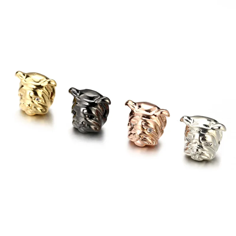 

Copper Zircon beads for Original Charms Bracelet Loyal Partners bull dog Doggy Animal Beads Dog DIY women Jewelry Making
