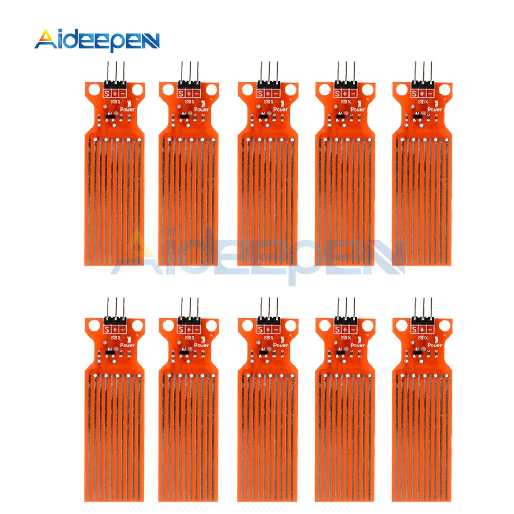 

Модуль датчика уровня дождевой воды, модуль для определения глубины обнаружения поверхности жидкости, датчик расхода по высоте, 10 шт., постоянного тока 3В-5 в, 20 мА