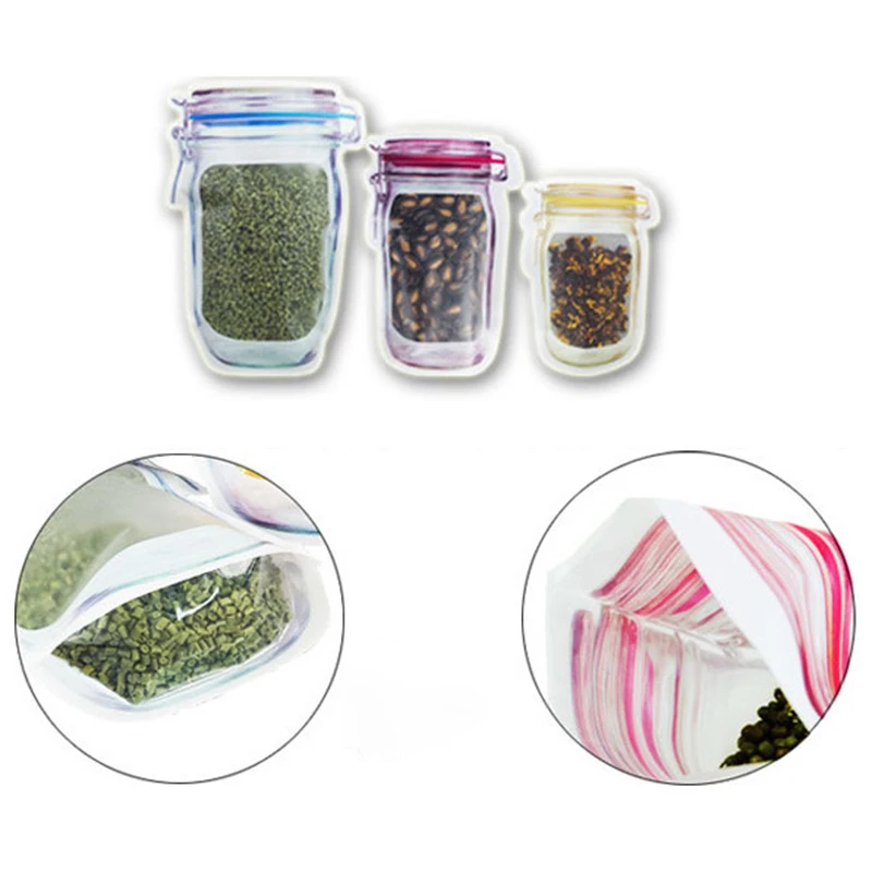 

Snack Storage Bags Holder Container Reusable Space saving Moisture Proof Set