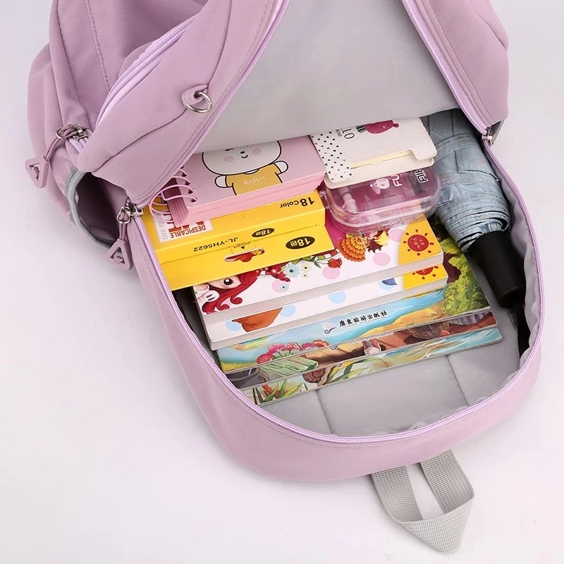 Children's Kawaii Primary School Bags for Kids Girls Orthopedic Satchel Nylon Waterproof Princess Backpack  Large Schoolbags