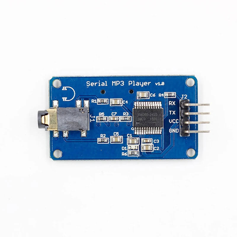 YX5300 MP3 музыкальный плеер Модуль UART TTL серийный для MP3/WAV Micro SD/SDHC карты | Электроника