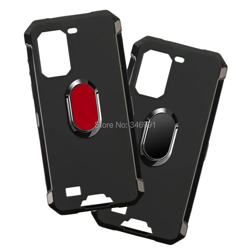 

for Ulefone Armor 7 8GB 128GB Case luxury 6.3" Soft Black Silicone Magnetic Car Holder Ring Cover for Ulefone Armor 7 Fundas