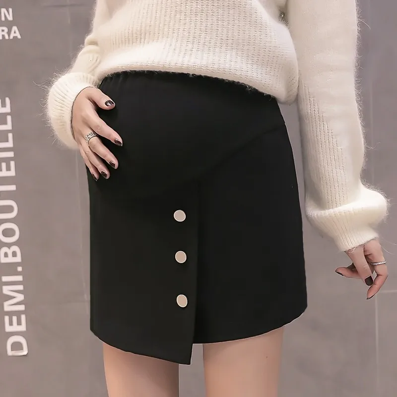 Autumn Fashion Maternity Skirts Winter Korean High Waist Belly Skirts for Pregnant Women Office Ladies Pregnancy Wear skirt