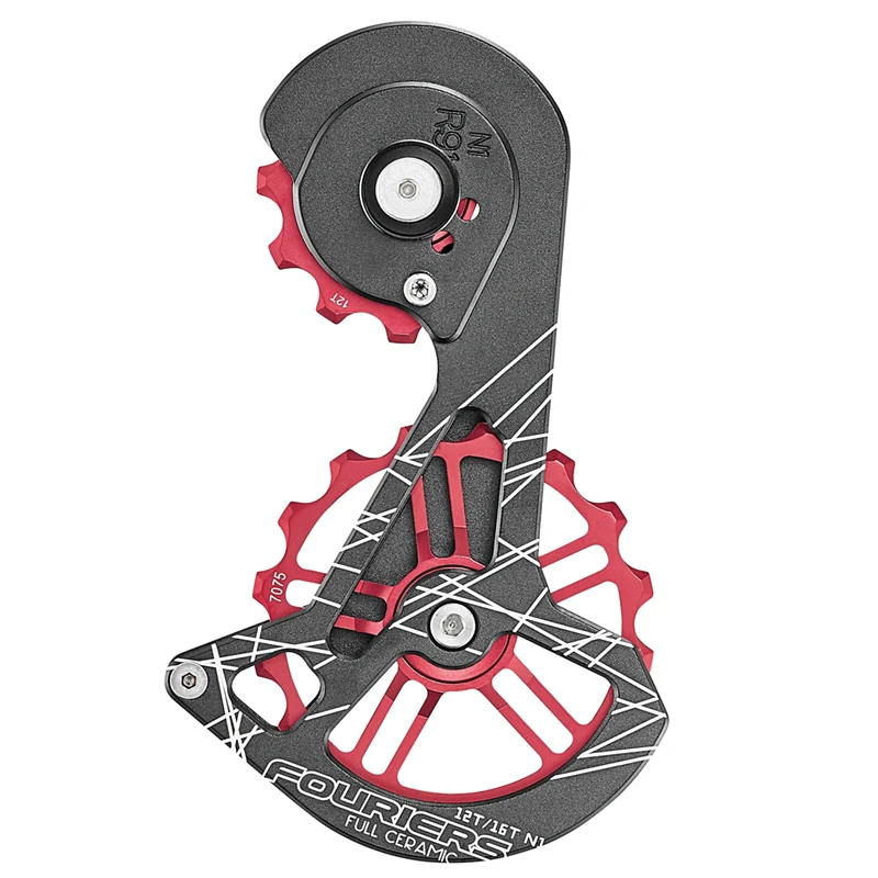 

FOURIERS road Bike rear derailleur pulleys 12T-16T bicycle Drivetrain full ceramics bearings jockey wheels Fit RD 9100-SS