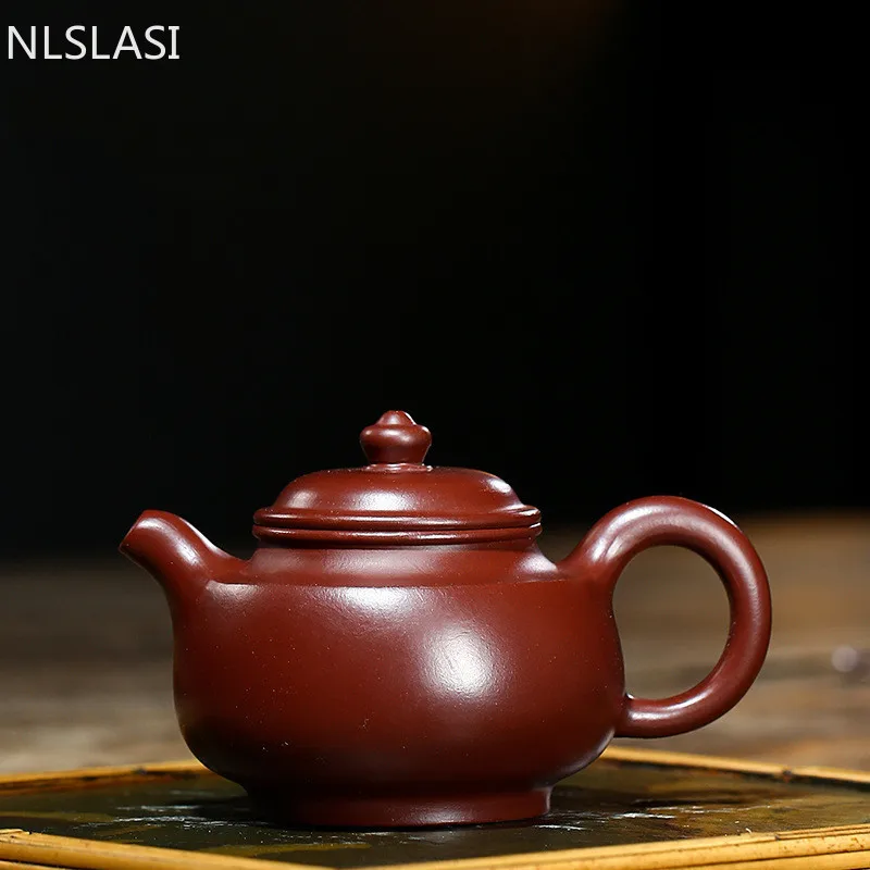 

1pc Handmade Beauty Kettle Yixing Boutique Purple Clay Tea Pot Famous Dahongpao Teapot Tea Ceremony Customized Gifts 200ml