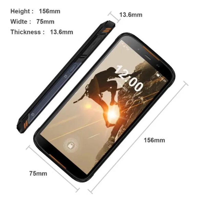 homtom ht80 ip68 waterproof smartphone 4g lte android 10 5 5inch hd mt6737 quad core nfc wireless charging sos mobile phone free global shipping