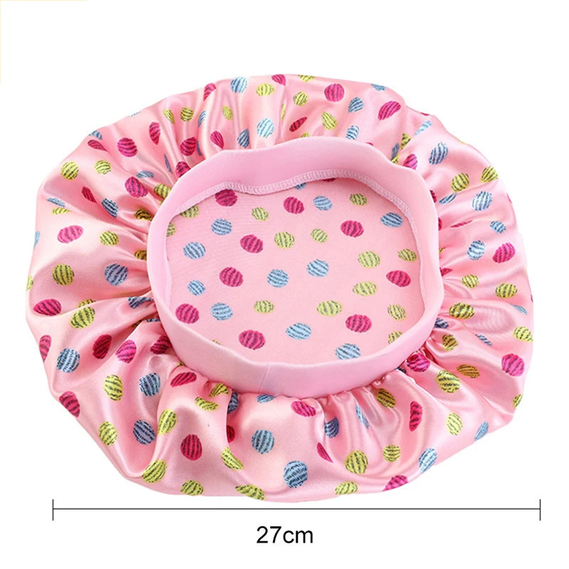 

Baby Silky Satin Bonnet Sleep Cap Children Girl Night Turban Children Solid Headwear Cute Headwrap Hat Fashion Hair Wear