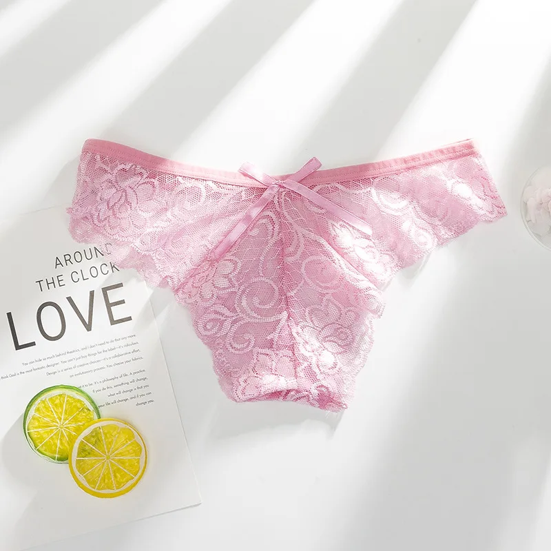 

Hot Selling Women 's Underwear Sweet Seamless Underwear Girl Lace Underwear Transparent Sexy Temptation Lace Panties