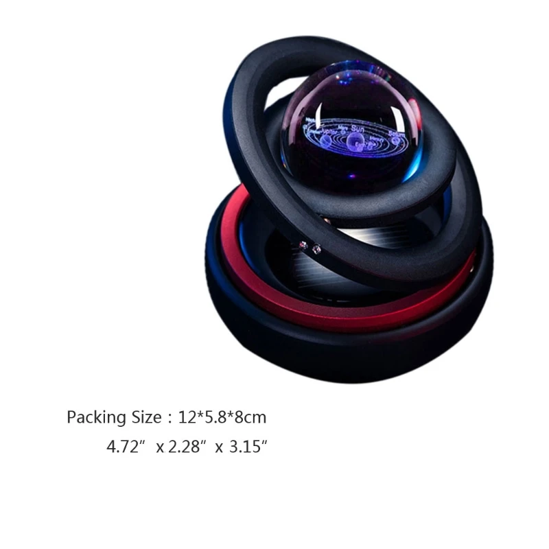 

Rotating Planet Perfume Solar Air Freshener Decoration Gift for Family Friends