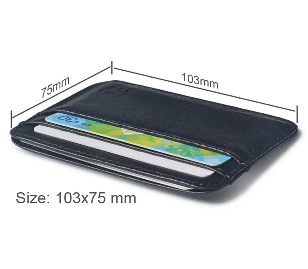 Новое поступление мужской кожаный кошелек с зажимом для денег тонкий застежкой