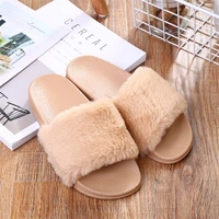winter slippers women plush warm indoor non slip home shoe slides fuzzy furry slippers shoes woman fashion sapato feminino 2020