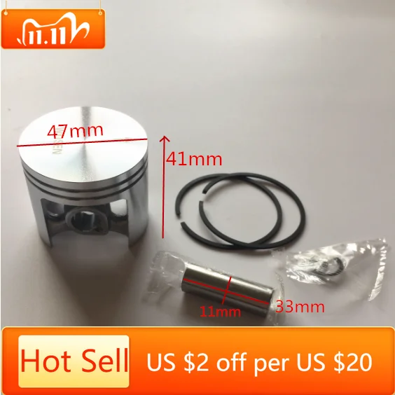 

47MM MS361 CHAINSAW CYLINDER PISTON RINGS FOR STIHL MS361C MS341 CHAIN SAW 1135 020 1202