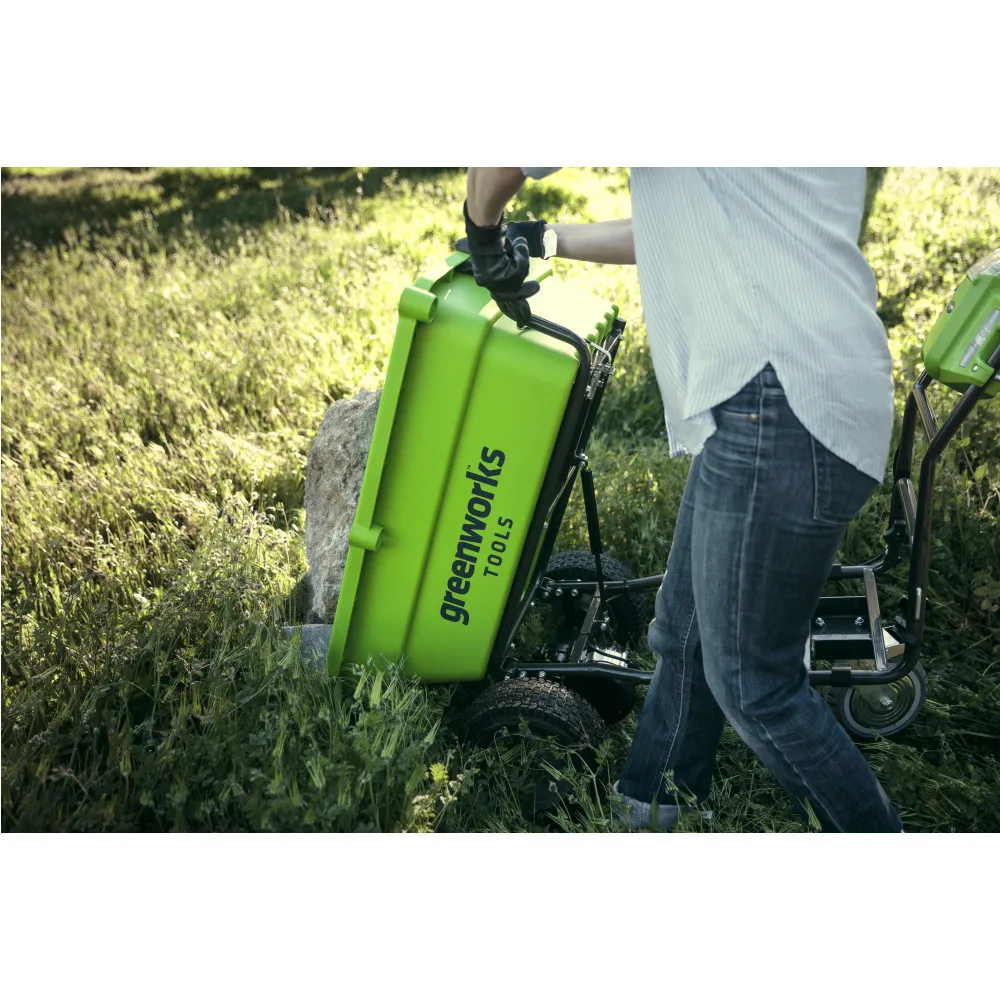 Садовая тележка самоходная Greenworks G40GCK4 40V 106 л с 1хАКБ 4 А.ч и ЗУ|Садовые тележки| |