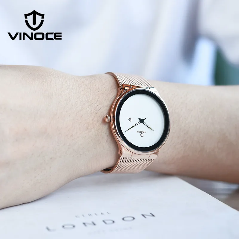 Оригинальные мужские часы VINOCE роскошные Брендовые стальные Relogio Masculino Horloges Mannen