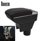 Поворотный подлокотник коробка для Renault Dacia Duster 2 2010-2015 центральная консоль коробка для хранения подстаканник из искусственной кожи USB