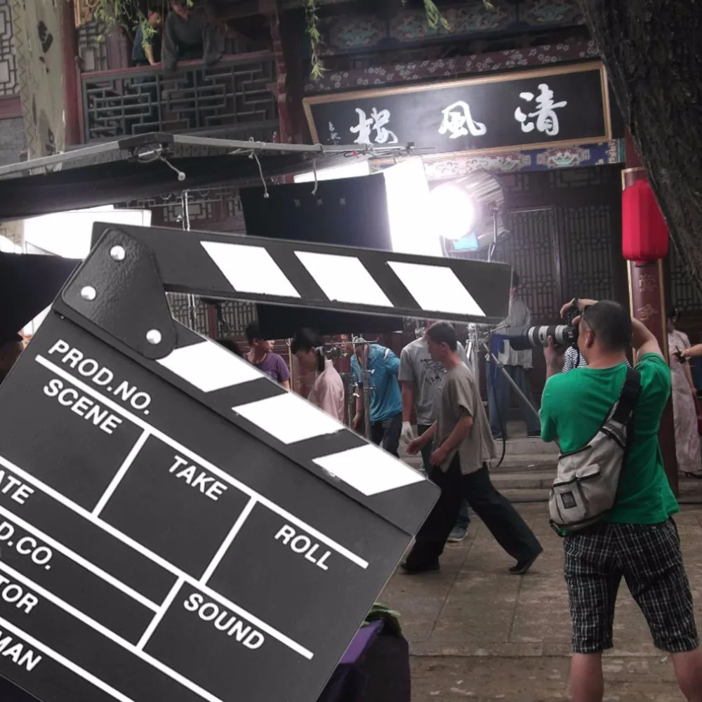 Режиссер видео сцены Clapperboard ТВ фильм Clapper доска Slate Cut Prop | Электроника