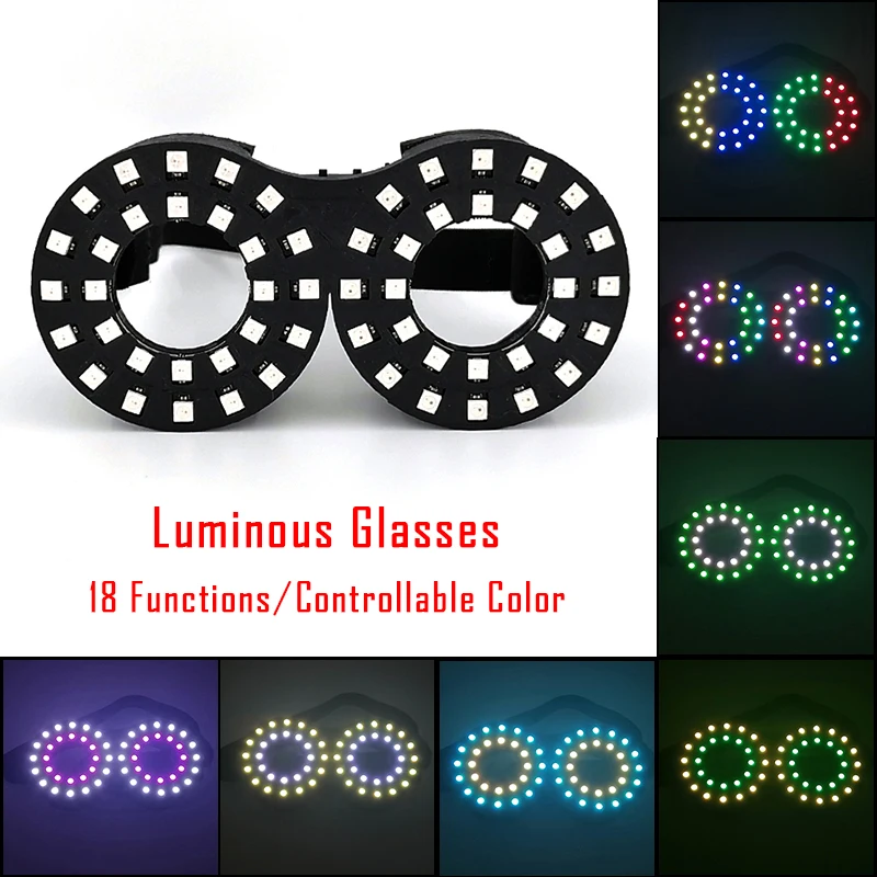 

LED Luminous Glasses DJ Bar Party Flashing LED Glasses Light Up Glasses Rave Costume Party Decor Party Sunglasses Supplies