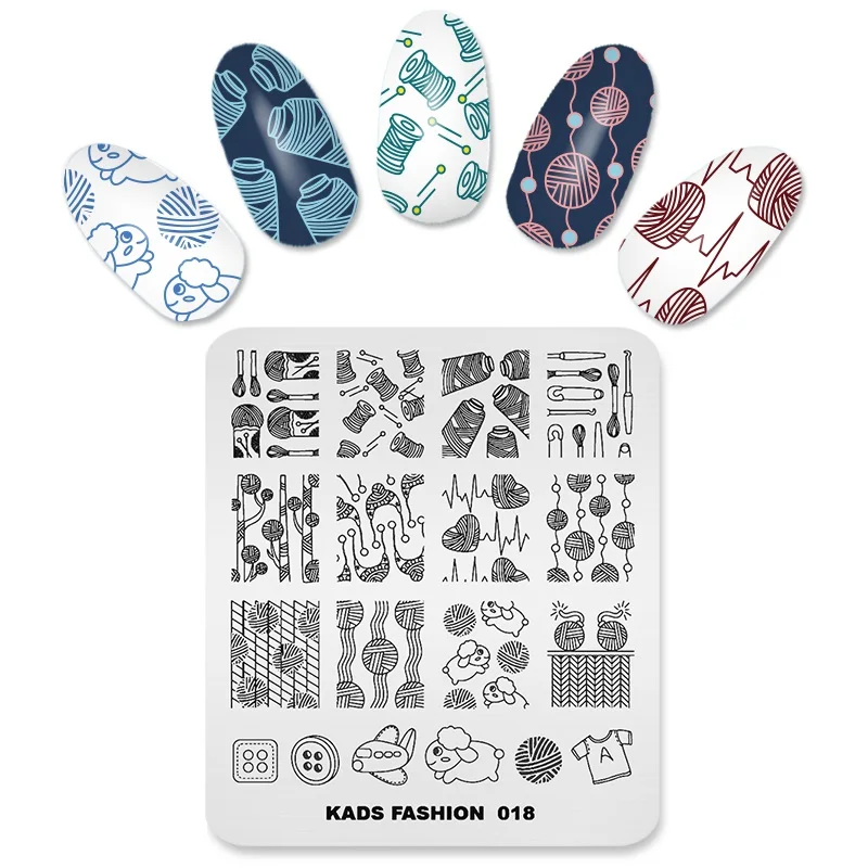 Шаблоны для маникюра KADS 1 шт. модный дизайн пластины дизайна ногтей декоративный