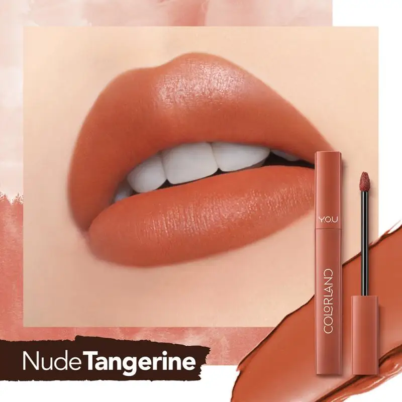 

Y.O.U 6Color Moisturize Lipgloss Matte Lipstick Velvet Texture Luster Lip Glaze Lasting Waterproof Nonstick Cup Lipgloss Makeup