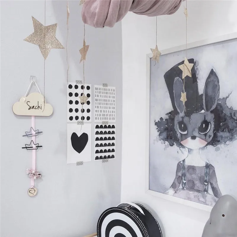 Держатель для волос из скандинавского дерева заколка девочек органайзер