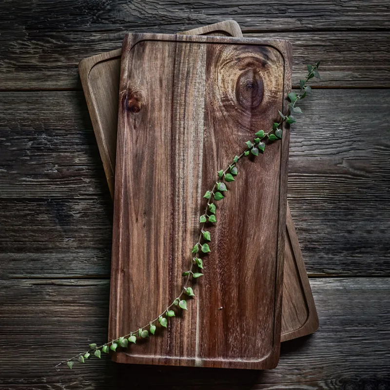 Ретро Деревянные Подносы для хранения сковорода тарелка фруктовое блюдо поднос