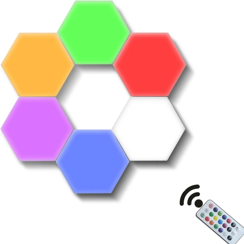 Новое поколение, сделай сам, квантовая лампа, сенсорная, RGB, ночная лампа, модульный шестигранный светильник, креативный, Helios Touch lamparas
