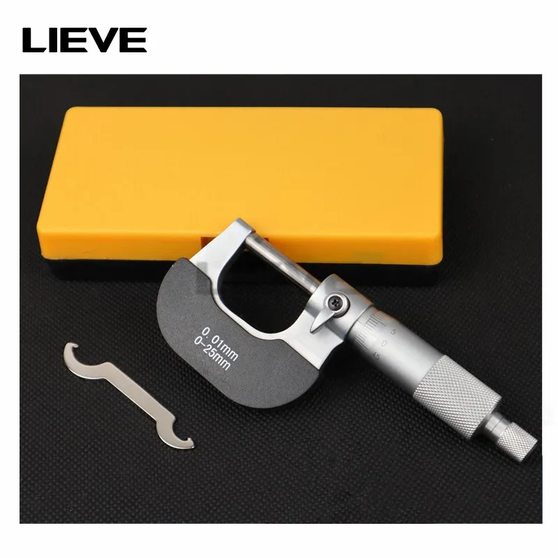 

Industrial grade chrome-plated outer diameter micrometer thickness gauge spiral micrometer 0-25mm 0.01MM