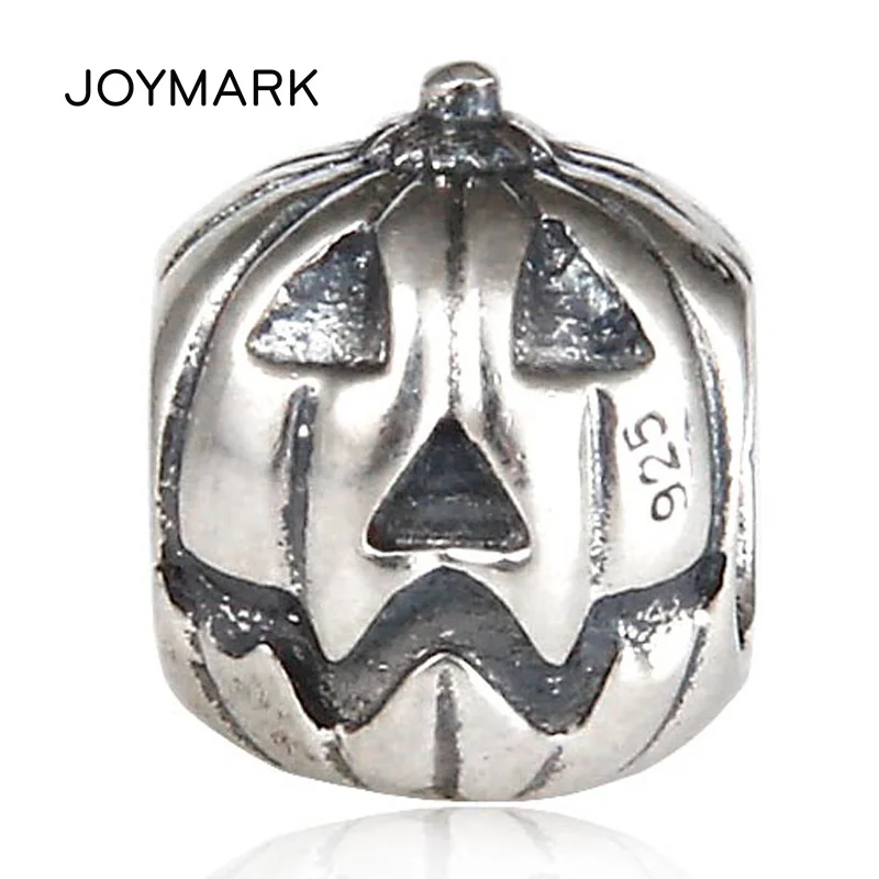 

Hot Sale Halloween Pumpkin Vintage Tone Authentic 925 Sterling Silver European Charm Beads For DIY Charm Jewellery SAPB3161