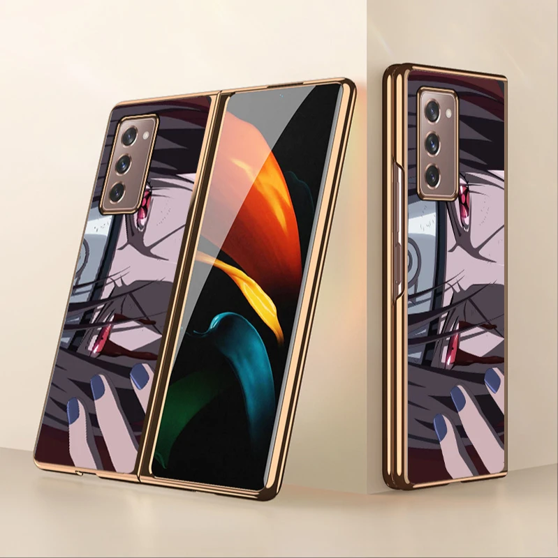 

For Samsung W21 glass case zfold2 protective case 5g folding w2021 electroplating f9160 tissue weasel