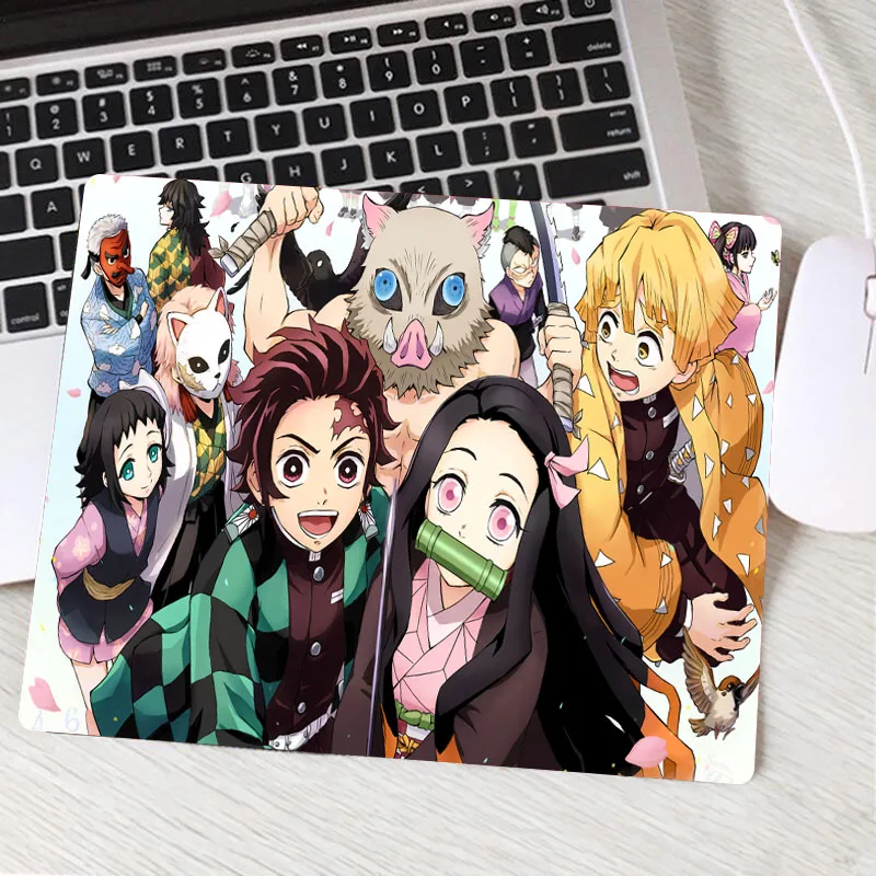 

Kimetsu No Yaiba Anime Mousepad Gaming Mouse Pad NO Locked Edge Gamer Mat Computer Desk Padmouse Keyboard Play Mats 22X18CM