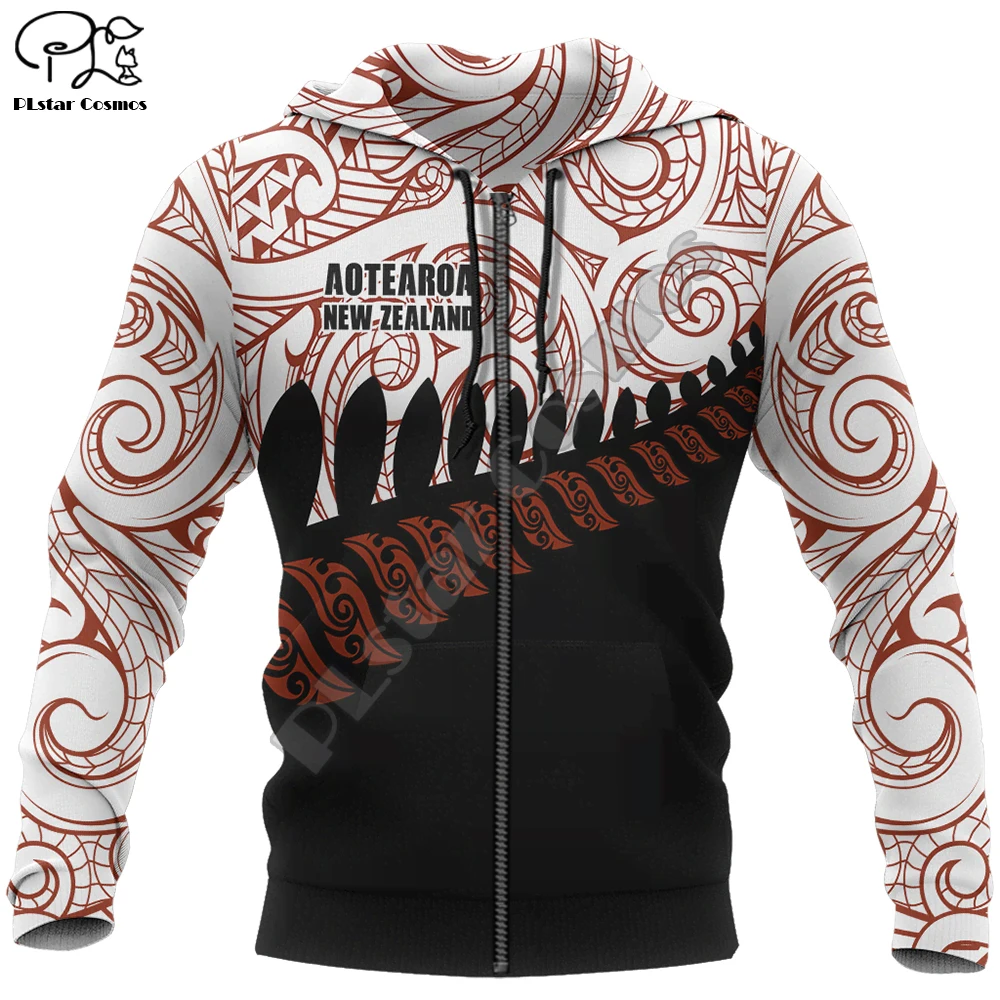 

PLstar Cosmos 3DPrint Native Silver Fern Flag New Zealand Tattoos Unisex Harajuku Streetwear Funny Zip Hoodies/Sweatshirt/a1