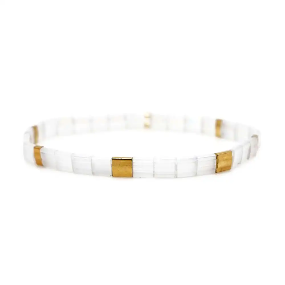 Go2boho MIYUKI браслет Радуга Тила бусины браслеты Pulseira Mujer женские ювелирные изделия Красочные богемные летние пляжные ручной работы - Окраска металла: TL-B190271A