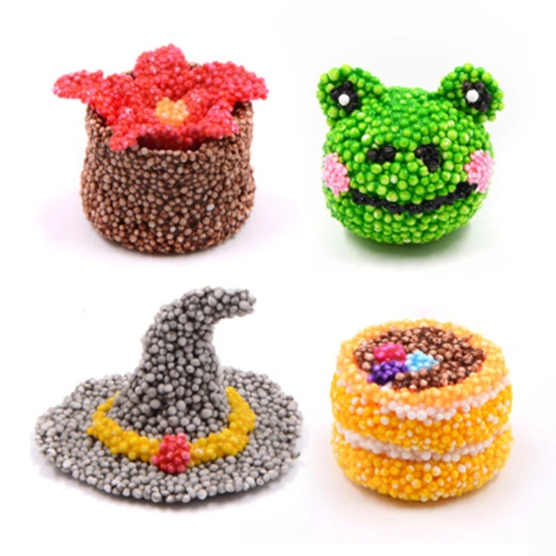 Новые 8 шт. 5g Снег Грязь пушистый Floam Slime DIY головоломки шарик игрушка светильник