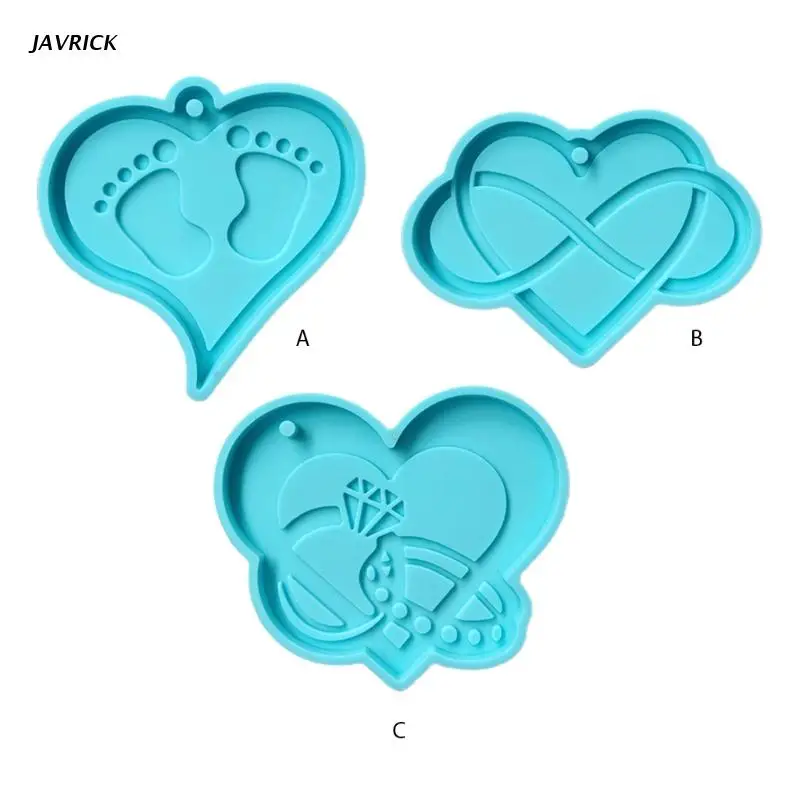 

Blue DIY Keychain Pendant Jewelry Crafting Mould for Valentine Love Gift Craft