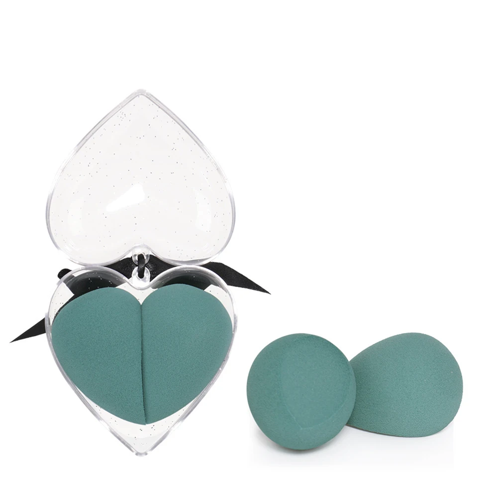 

2pcs Mini Face Makeup Egg Puff Non-stick Powder For Liquid Foundation Blush BB Cream Makeup Sponge Makeup Portable Tool Beaut