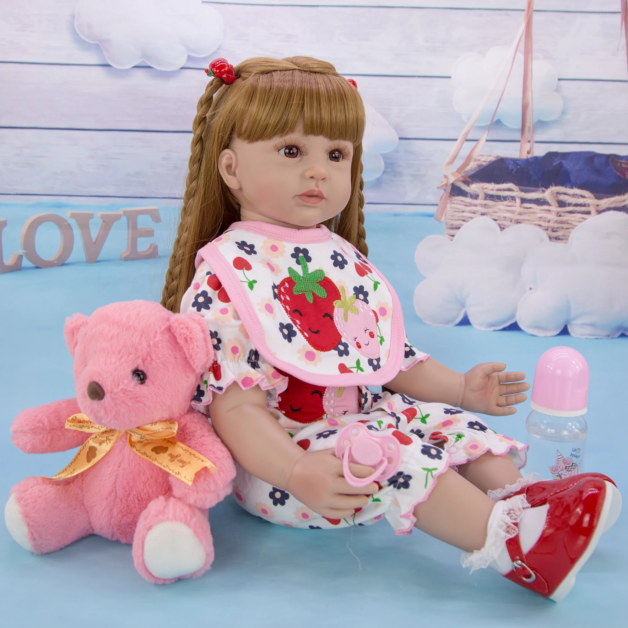 KEIUMI прекрасные реалистичные 24 дюйма прекрасный Reborn Boneca Menina 60 см мягкие