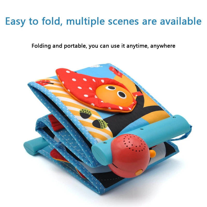 

Baby Toys Cloth Bed Bumper Newborns Colorful Around Multi-Touch Crib Bumper Rattles Baby Book Early Learning Toys 0 6 12 Month