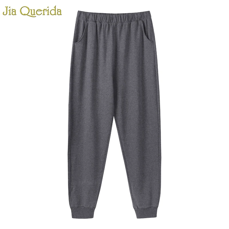 Мужская одежда для сна Мужские штаны отдыха 100% чистый хлопок темно-серый