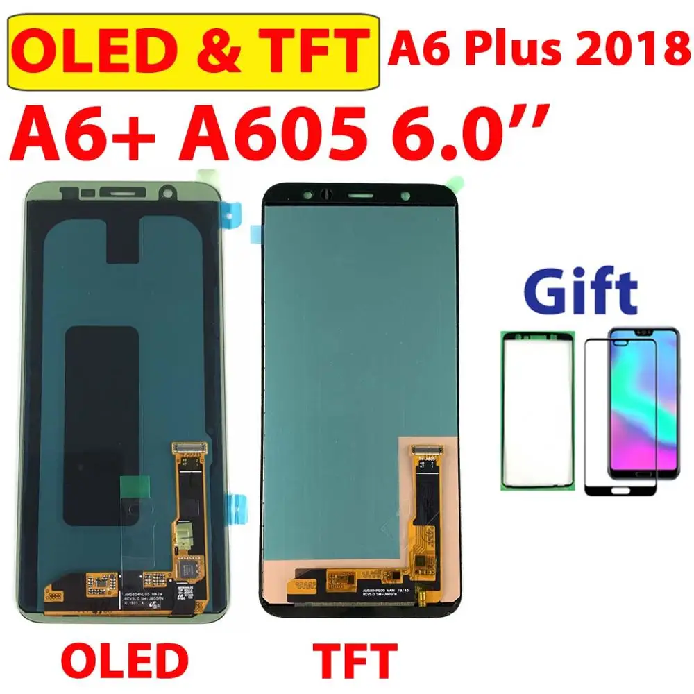 100% протестированный OLED A6 + для Samsung Galaxy Plus ЖК сенсорный экран дигитайзер SAMSUNG A605F A605