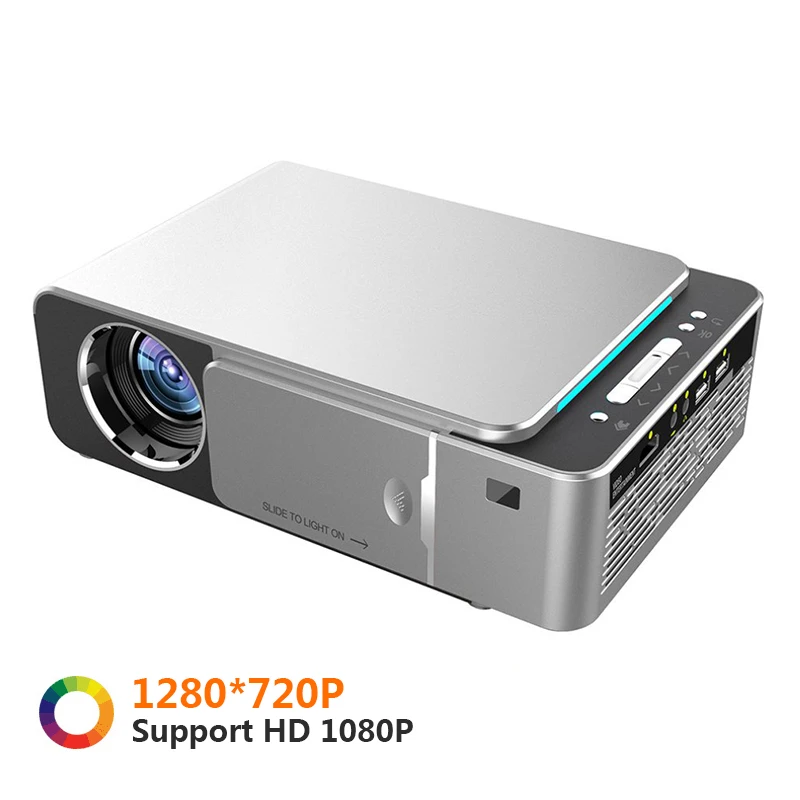 

T6 Full Hd Led Projector 4K 3500 Lumens HDMI-compatible Usb 1080P Portable Cinema Beamer Wired same screen WIFI projector