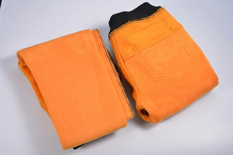 Новые брендовые Детские джинсы повседневные зимние плотные длинные для