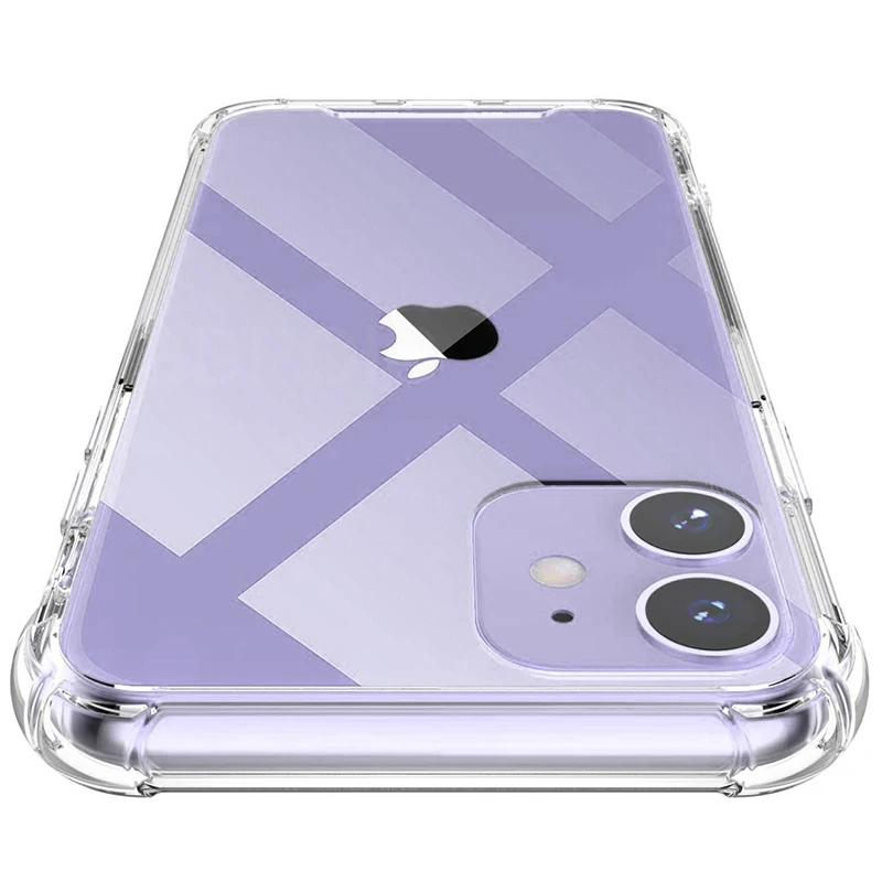 Противоударные чехлы для телефонов iPhone 11 Pro X Xs Max 12 прозрачный силиконовый чехол 7