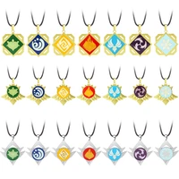 game genshin impact element necklace eye of god 7 element weapons bag fashion pendant necklaces accessories cosplay toys gift