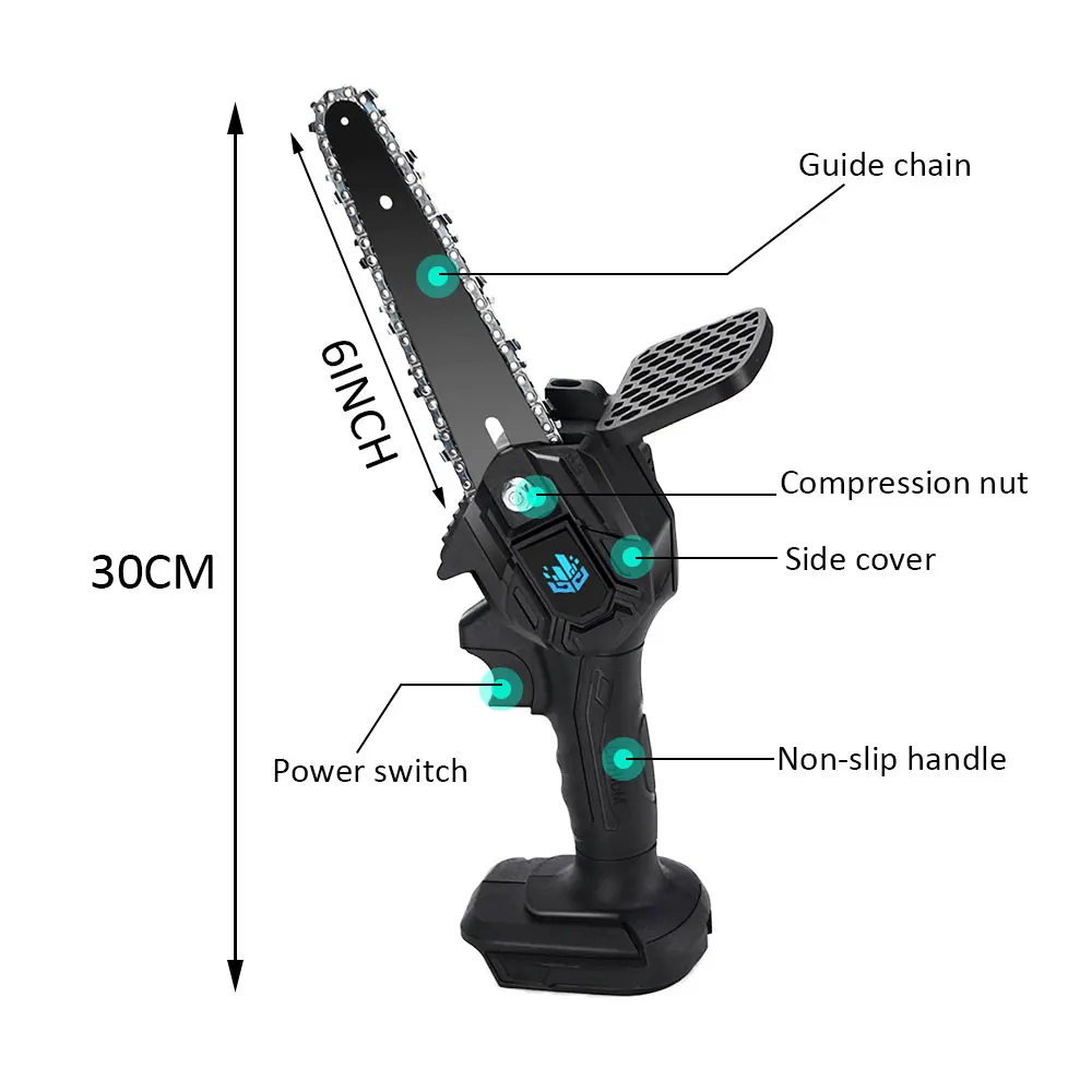 1000/1200W Мини электрическая пила 4/6 Inch Электрический Бензопилы съемный обрезная для