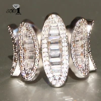 yayi fine jewelry fashion princess claw set cut white cubic zirconia silver color engagement wedding party leaves gift rings