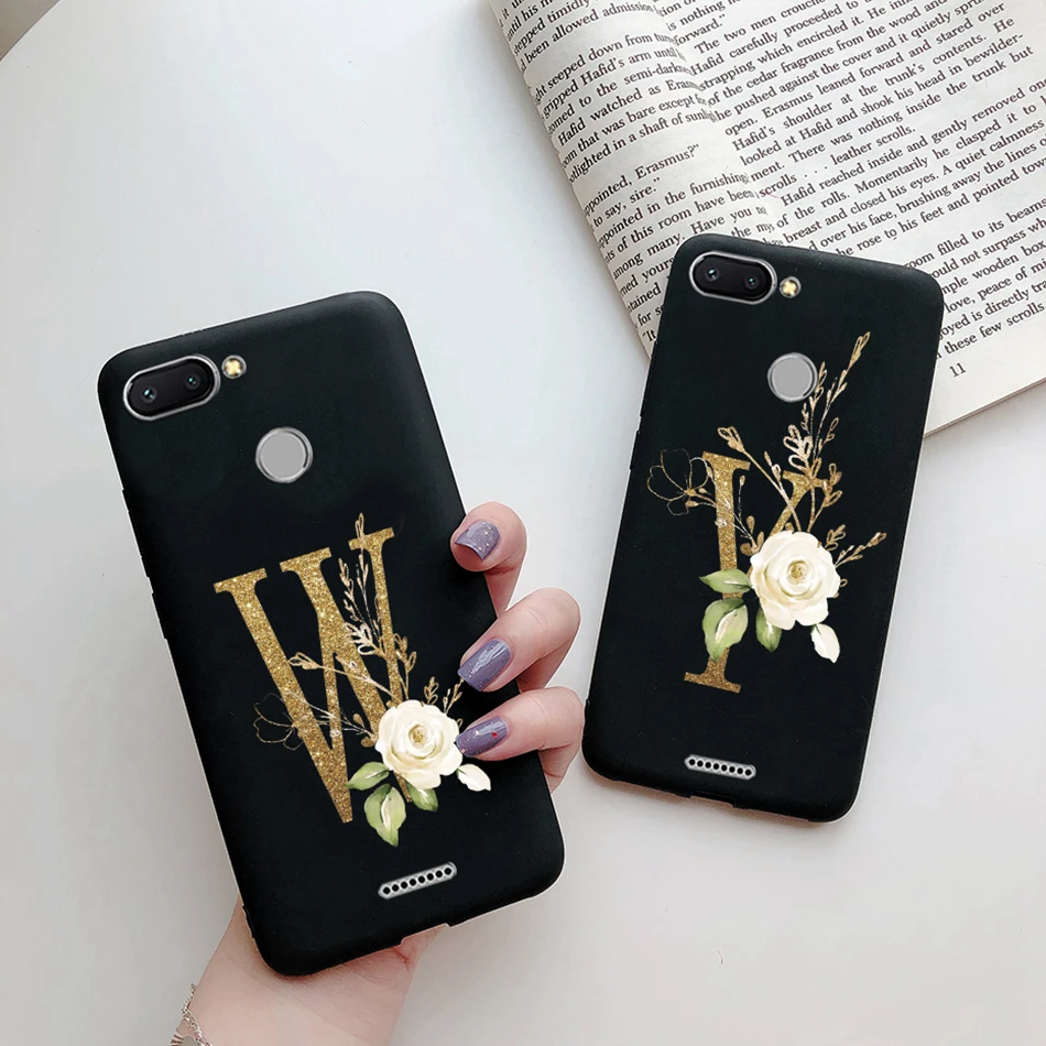 Чехол для Xiaomi Redmi 6 6A чехол с цветочным алфавитом мягкий бампер из ТПУ Redmi6 A Redmi6a