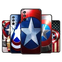 captain america shield marvel for oppo realme q3 q2 v15 v3 x50 x7 x3 x2 xt pro carnival superzoom 5g black phone case cover